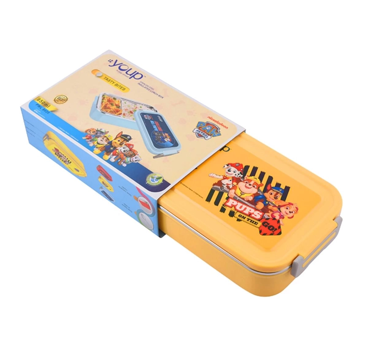 Youp Stainless Steel Paw Patrol Kids Lunch Box Tasty Bites Multicolour 3Y+ Assorted 