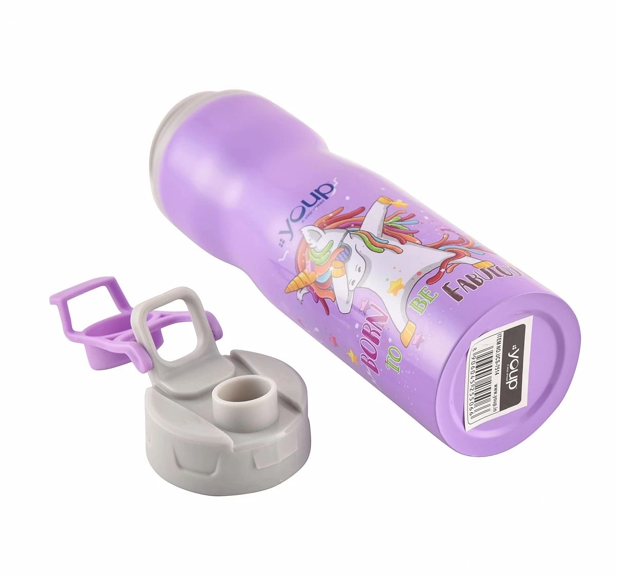 Youp Stainless Steel Unicorn Kids Water Bottle Bingo Multicolour 3Y+ Assorted 