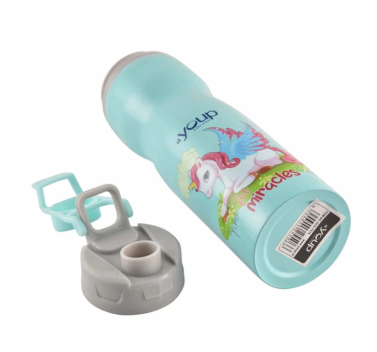 Youp Stainless Steel Unicorn Kids Water Bottle Bingo Multicolour 3Y+ Assorted 