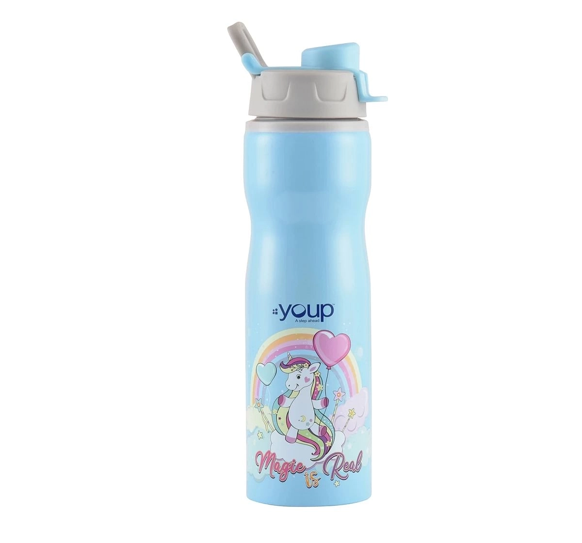 Youp Stainless Steel Unicorn Kids Water Bottle Bingo Multicolour 3Y+ Assorted 