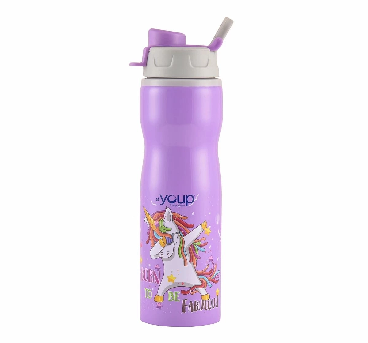 Youp Stainless Steel Unicorn Kids Water Bottle Bingo Multicolour 3Y+ Assorted 