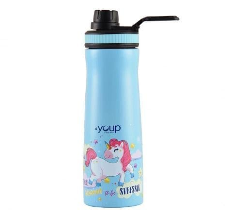 Youp Stainless Steel  Unicorn Kids Water Bottle Euro Multicolour 3Y+ Assorted 