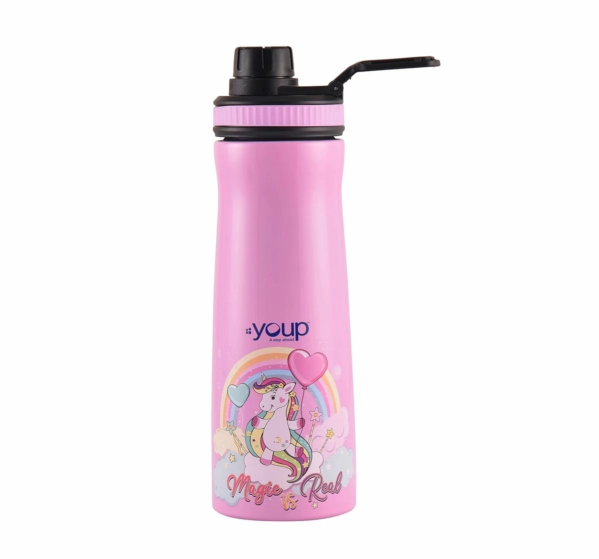 Youp Stainless Steel  Unicorn Kids Water Bottle Euro Multicolour 3Y+ Assorted 