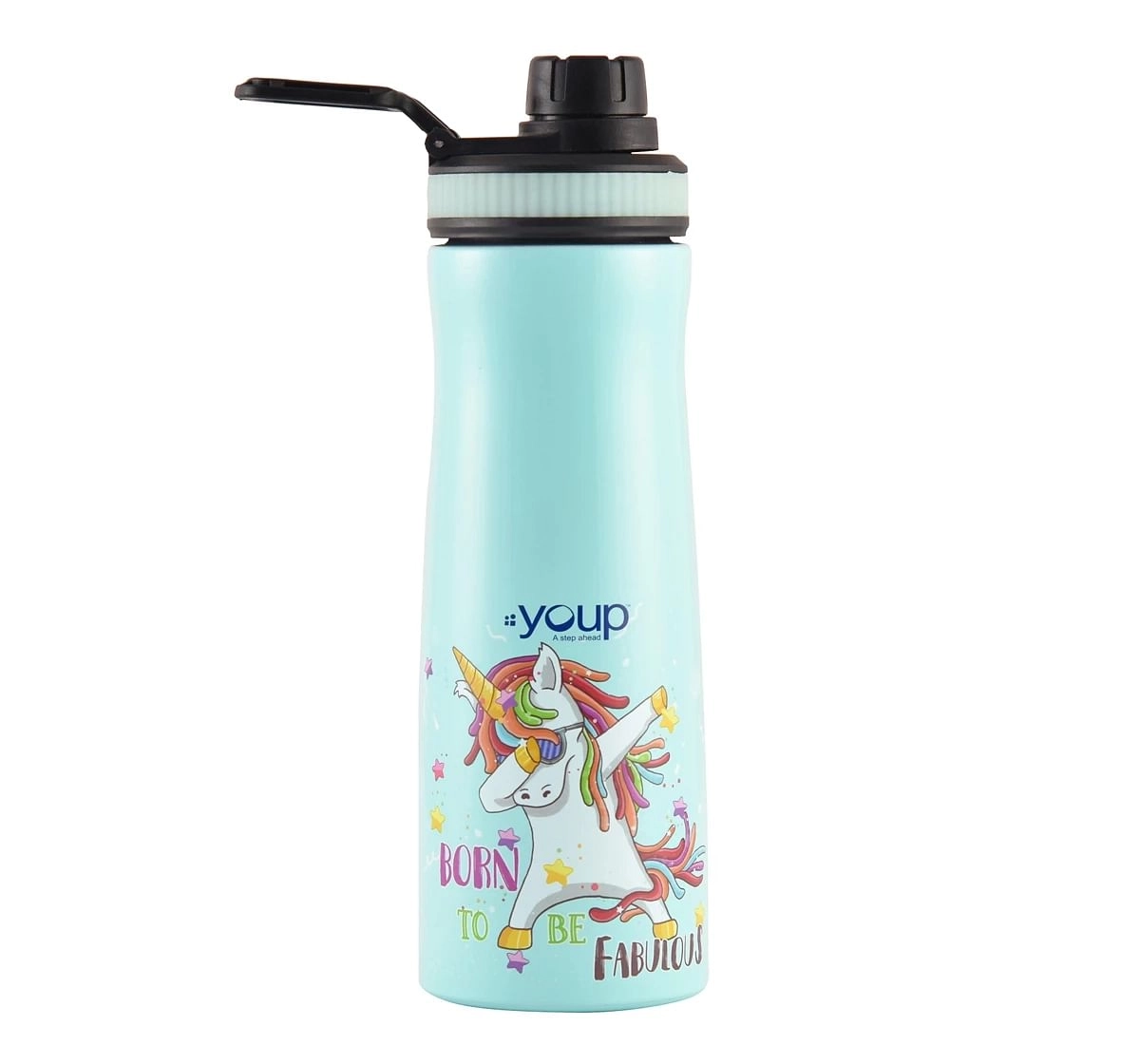 Youp Stainless Steel  Unicorn Kids Water Bottle Euro Multicolour 3Y+ Assorted 