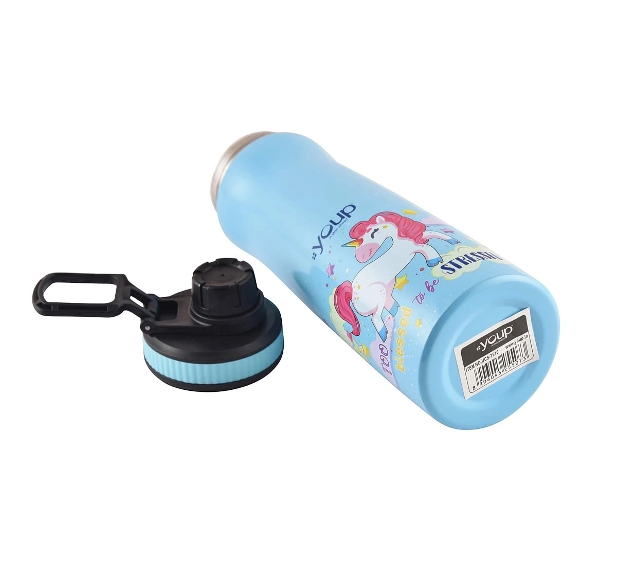 Youp Stainless Steel  Unicorn Kids Water Bottle Euro Multicolour 3Y+ Assorted 