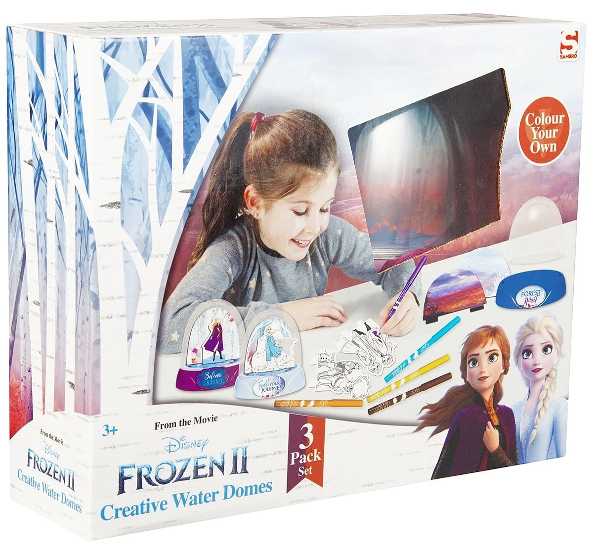 Disney Frozen2 Set Of 3 Creative Water Domes DIY Art & Craft Kits for age 3Y+ 