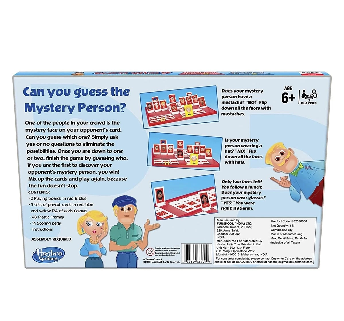 Hasbro Gaming Guess Who? Original Guessing Game For Kids Ages 6 & Up for 2  Players