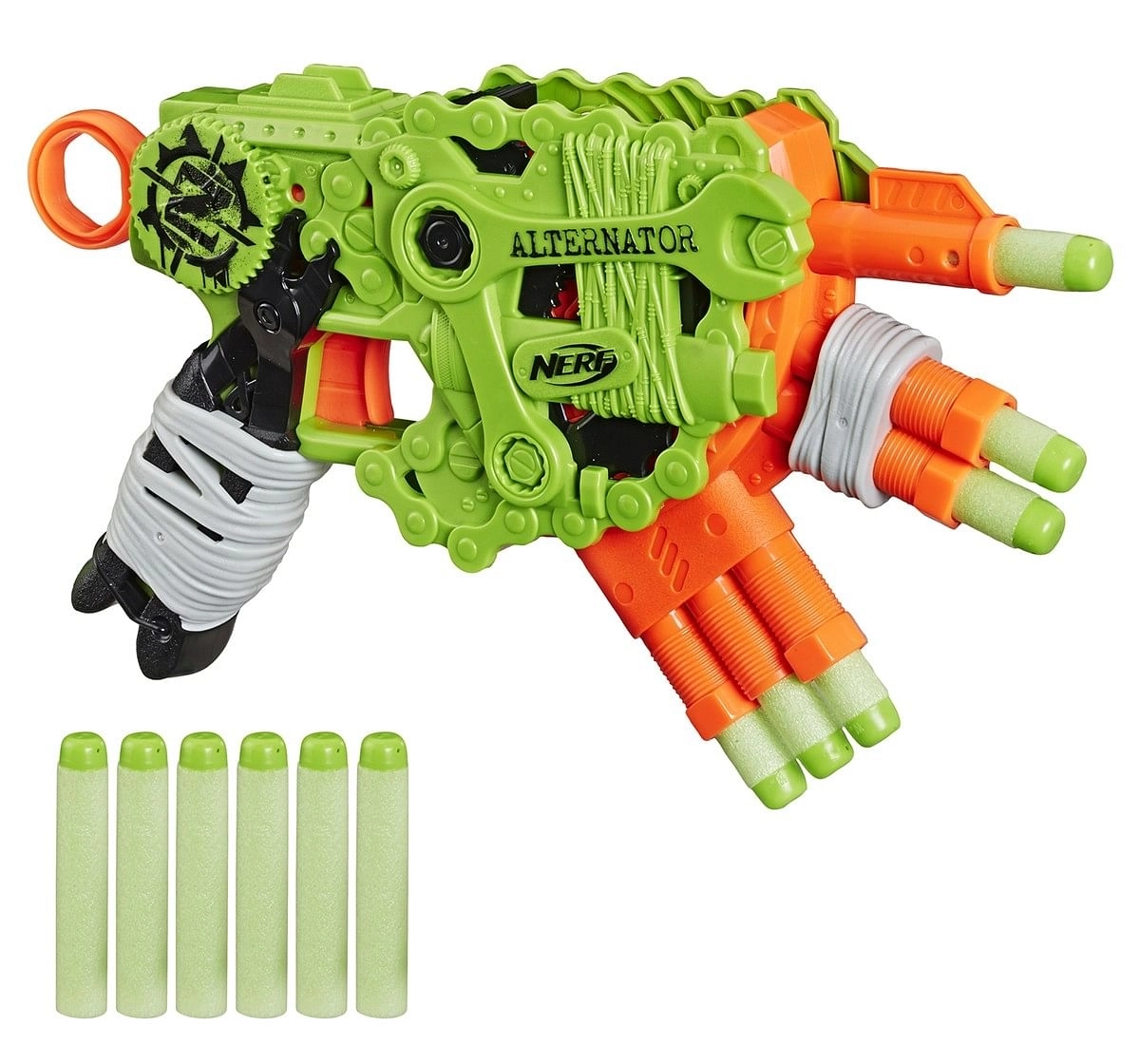 NERF Zombie Strike Alternator Blaster, Fires 3 Ways, Multicolor, 8Y+