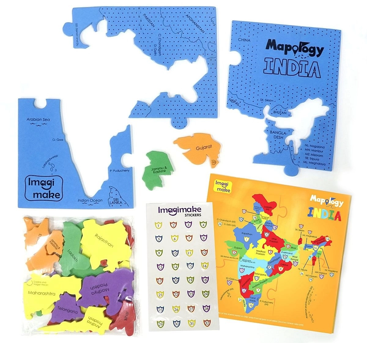 Imagimake Mapology : States Of India Map Puzzle for Kids age 3Y+