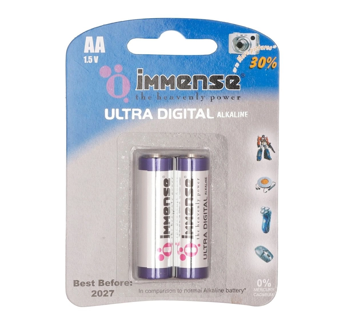 Immense AA Ultra Digital Alkaline battery Pack of 2, 3Y+