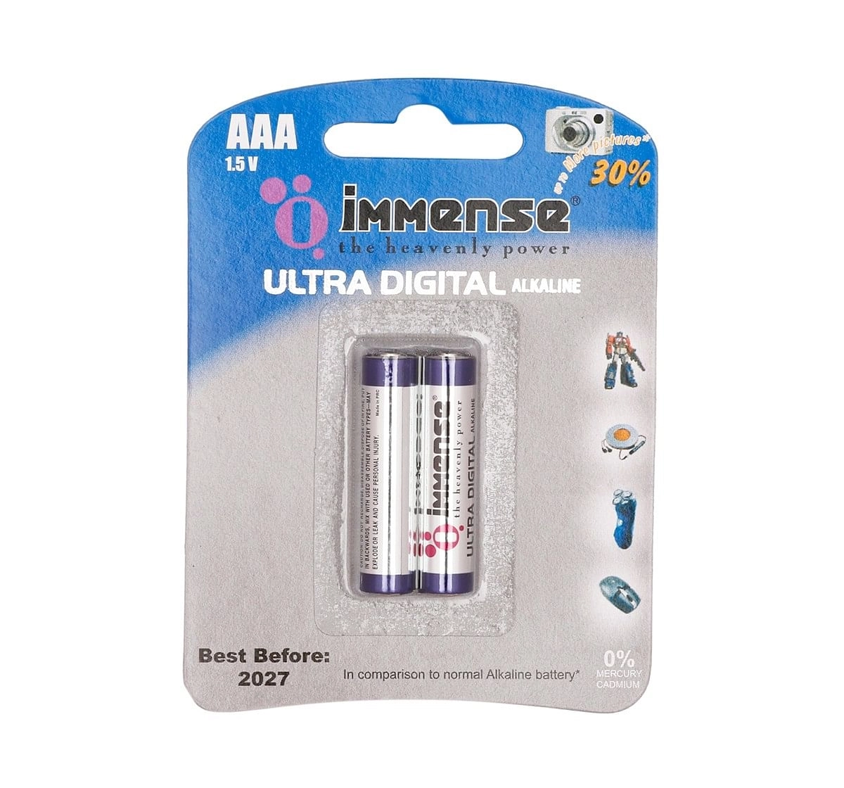 Immense AAA Ultra Digital Alkaline battery Pack of 2, 3Y+