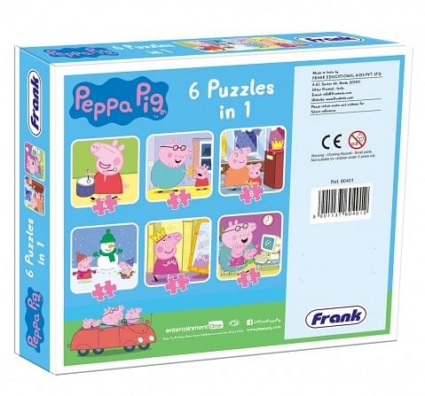 Frank Peppa Pig 6 In 1 Floor Puzzles Multicolor 3Y+