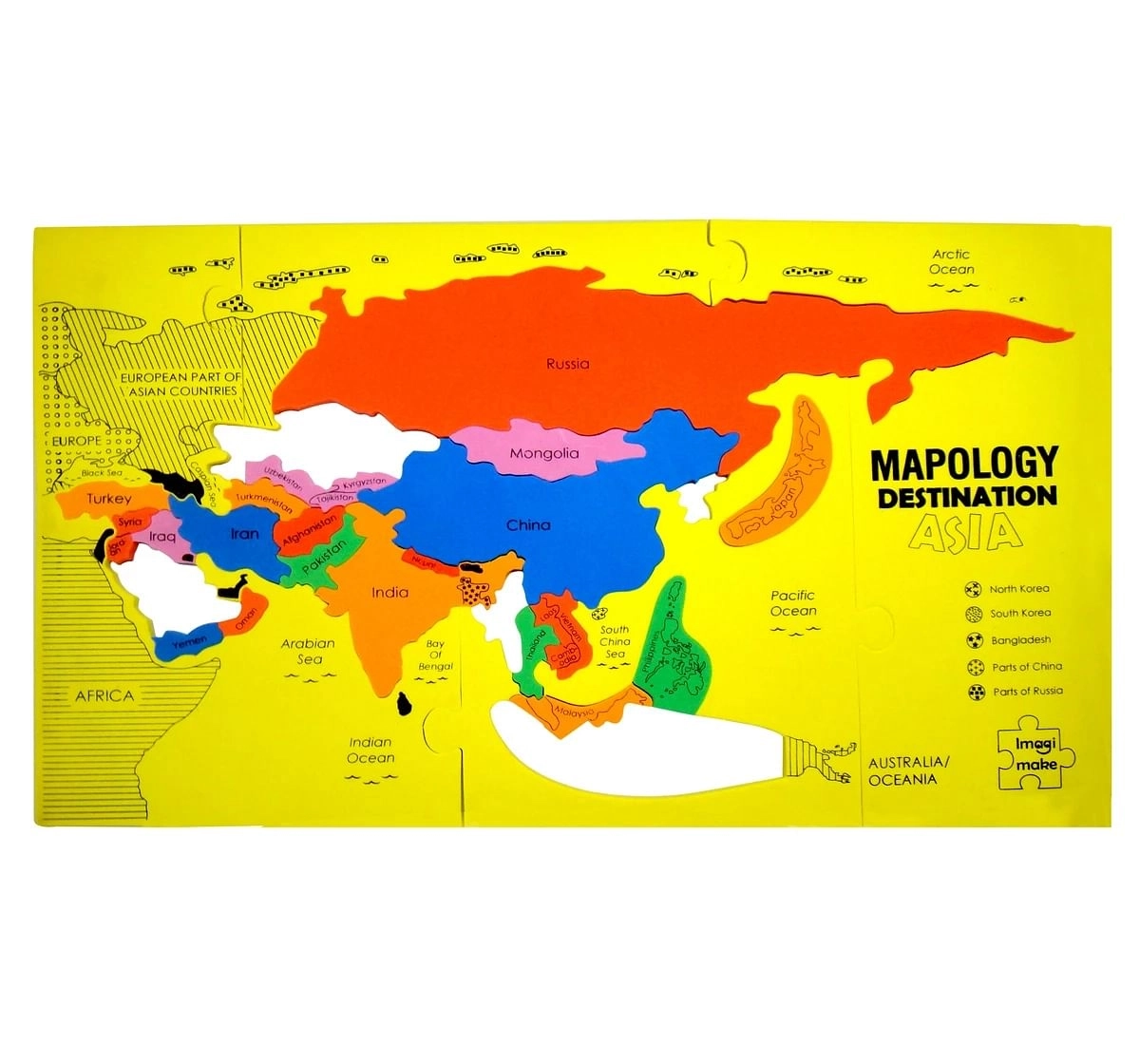 Imagimake Mapology : Asia, Jigsaw Puzzles For Kids, Multicolor, 4Y+