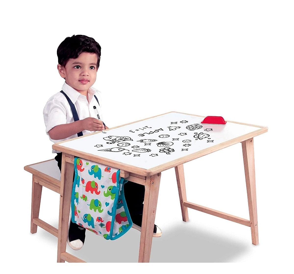 Giggles Activity Table and Stool for Kids 3Y+, Multicolour