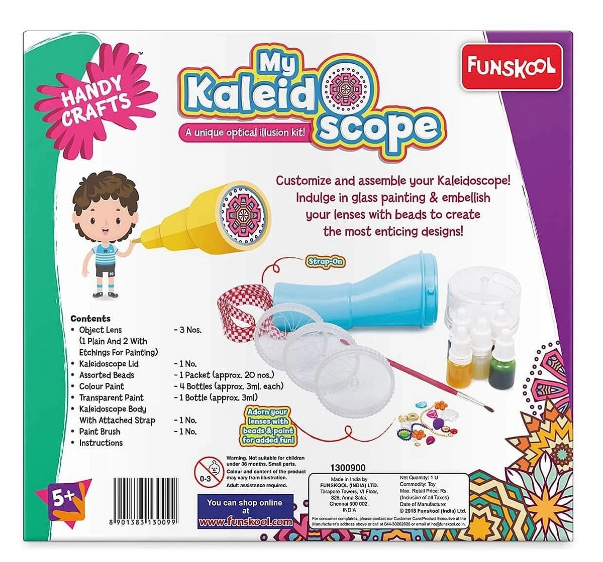 Handycrafts Kaleidoscope Plastic Multicolour 7Y+