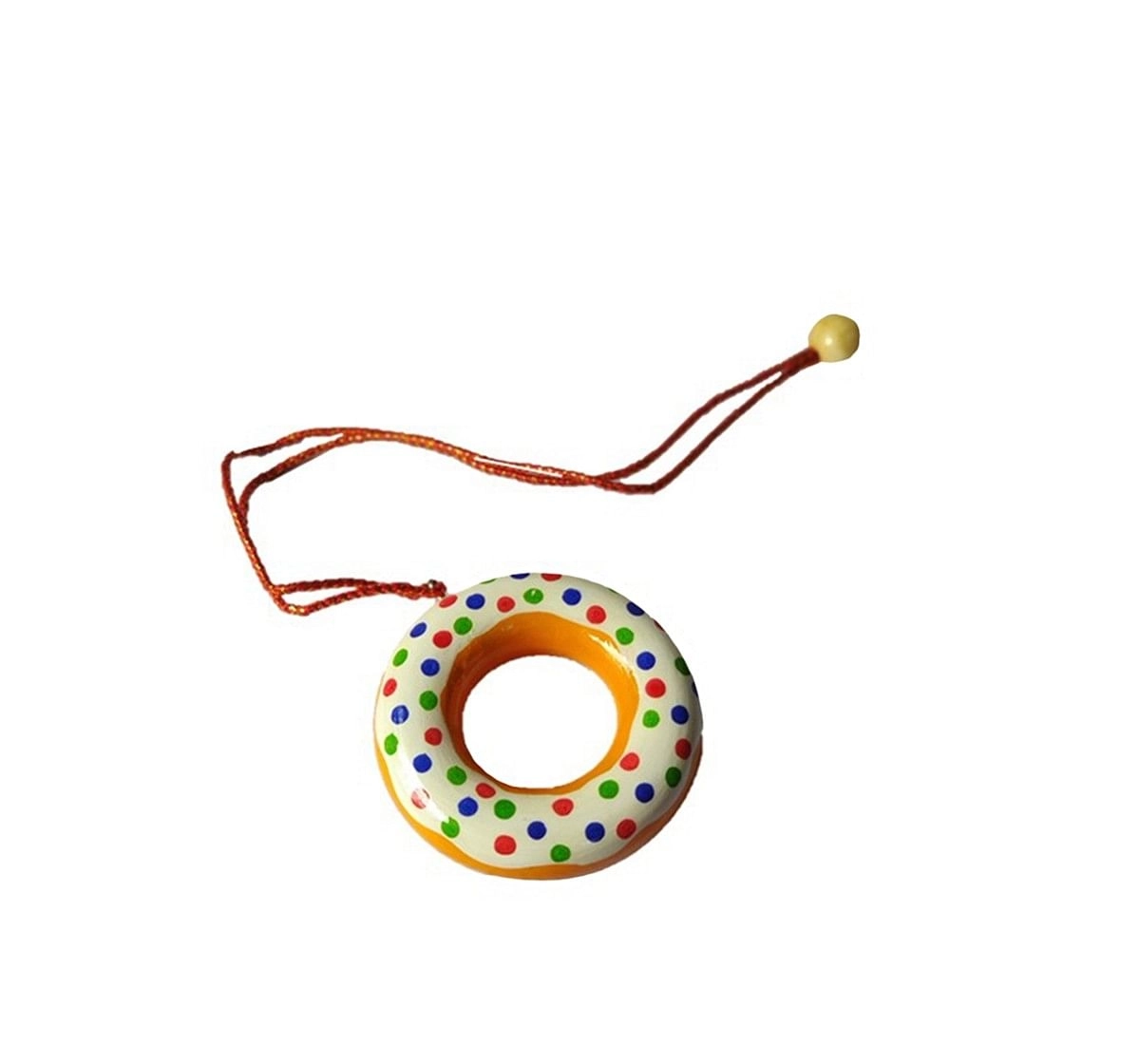 Nurture India Wooden Doughnut Hangings Assorted Wooden Toys for Kids age 0M+ 