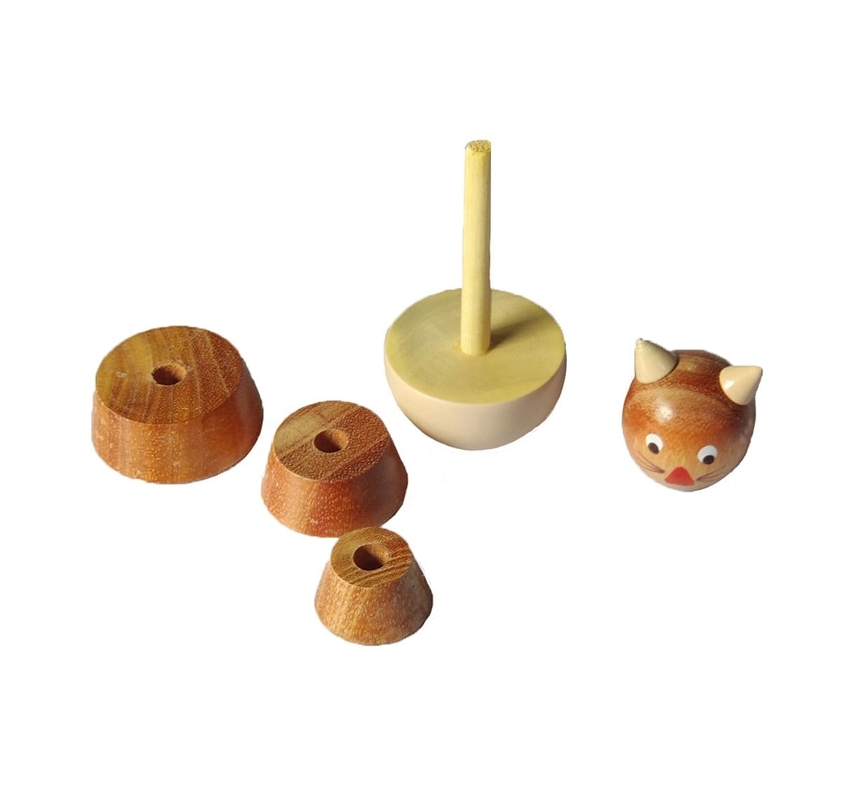 Nurture India Wooden Cat Counting Set Wooden Toys for Kids age 12M+ 