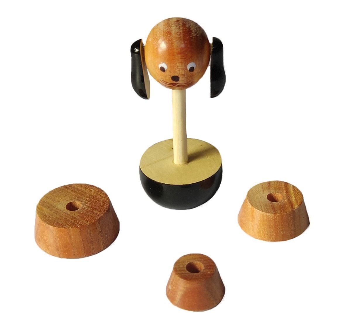 Nurture India Wooden Dog Counting Set Wooden Toys for Kids age 12M+ 