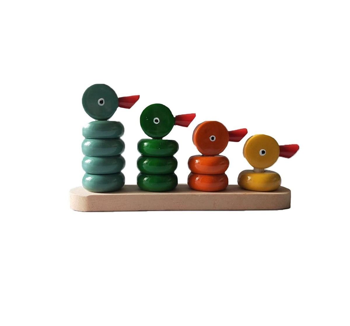 Nurture India Wooden Duck Counting Set 4 Wooden Toys for Kids age 12M+ 