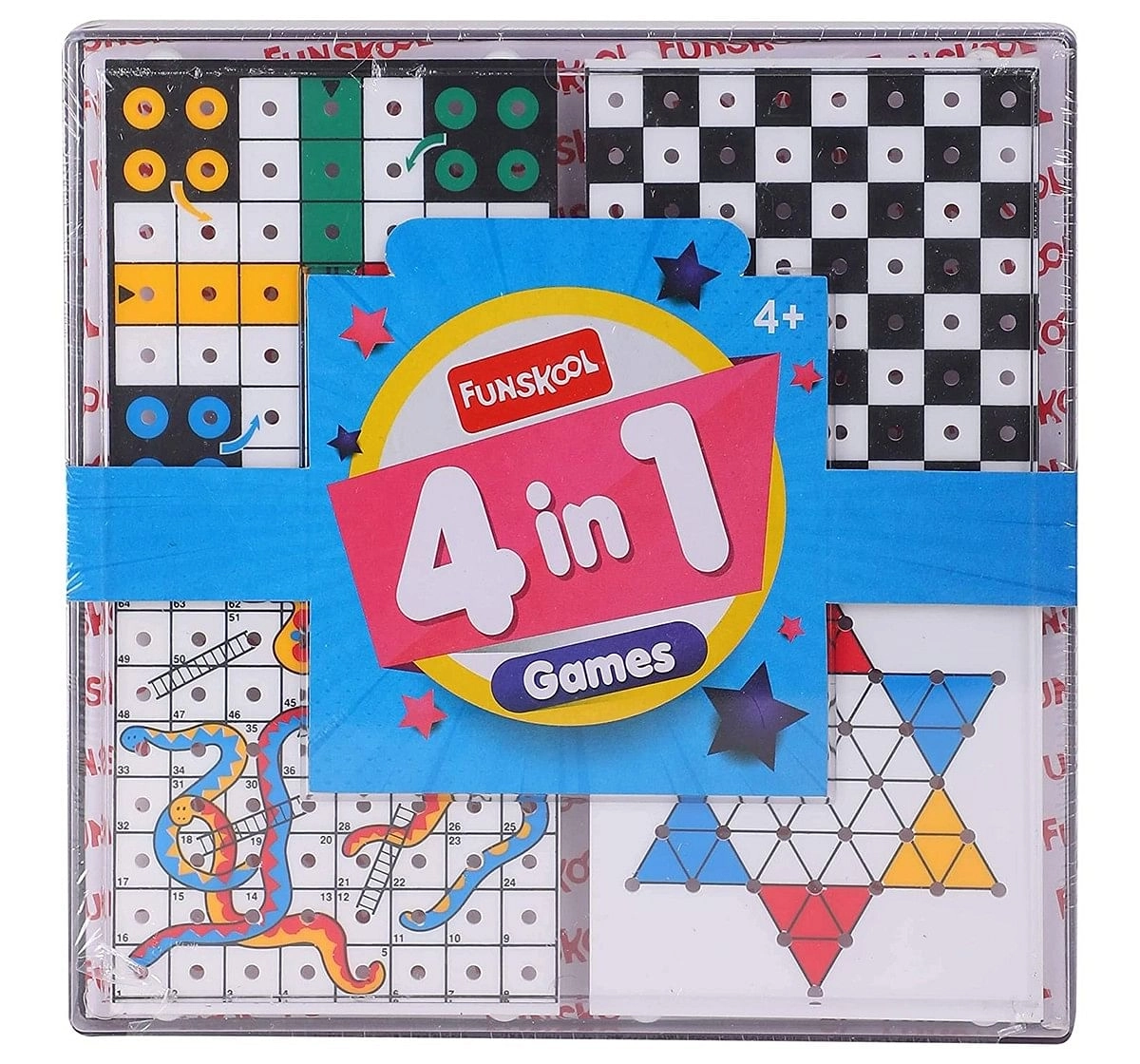 Funskool Travel 4In1 Game 5000200,  3Y+ (Multicolor)