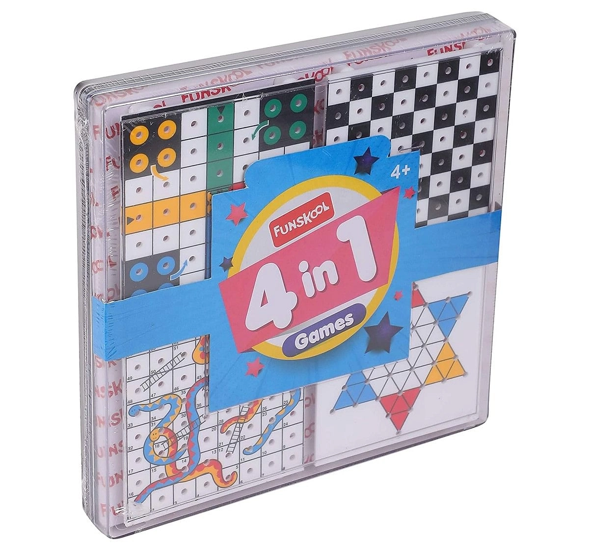 Funskool Travel 4In1 Game 5000200,  3Y+ (Multicolor)