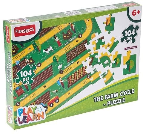 Play&Learn Farming Cycle 104 Pieces Puzzle Cardboard Multicolour 6Y+