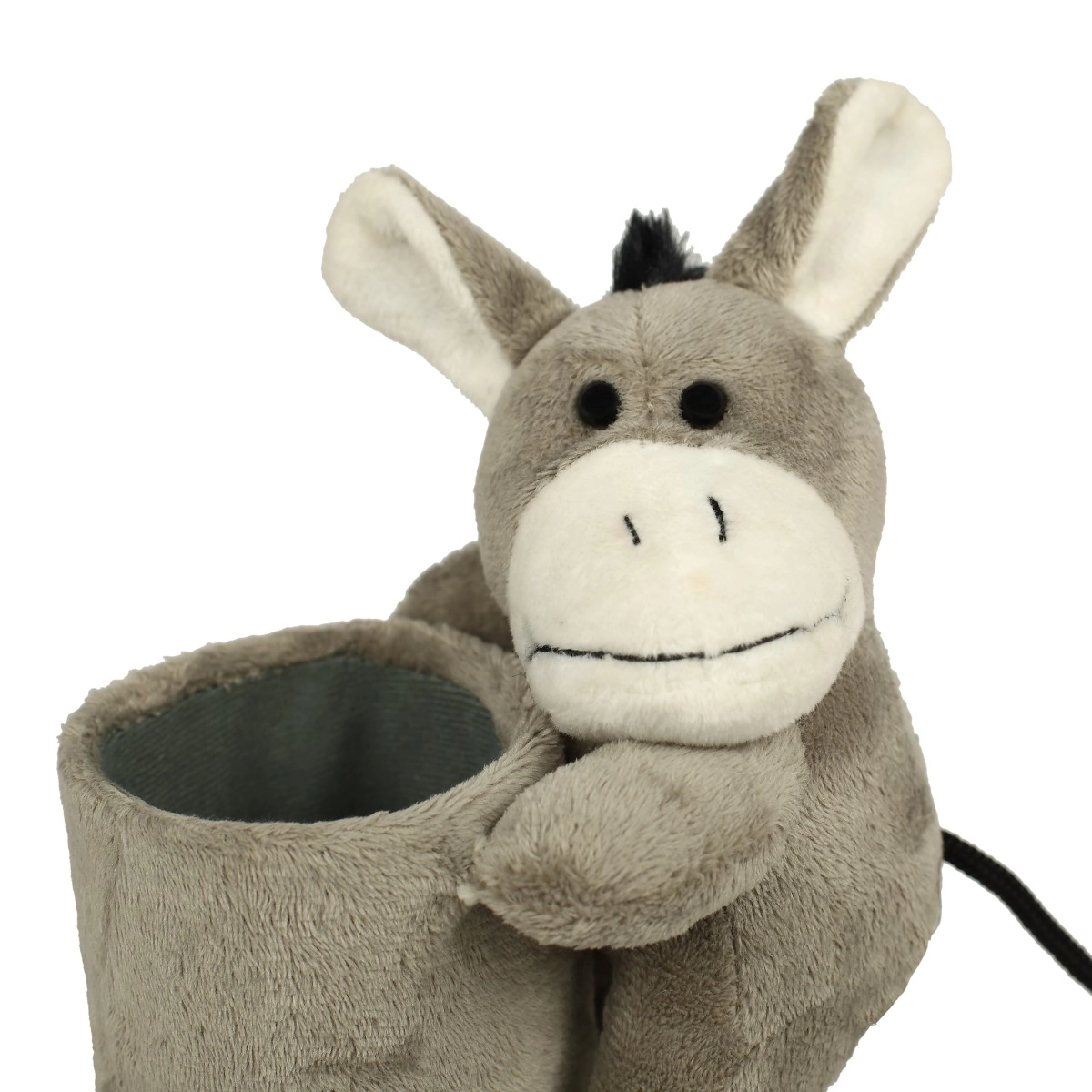  Donkey Animal Soft Plush Pen Stand For Kids, 3M+, Grey