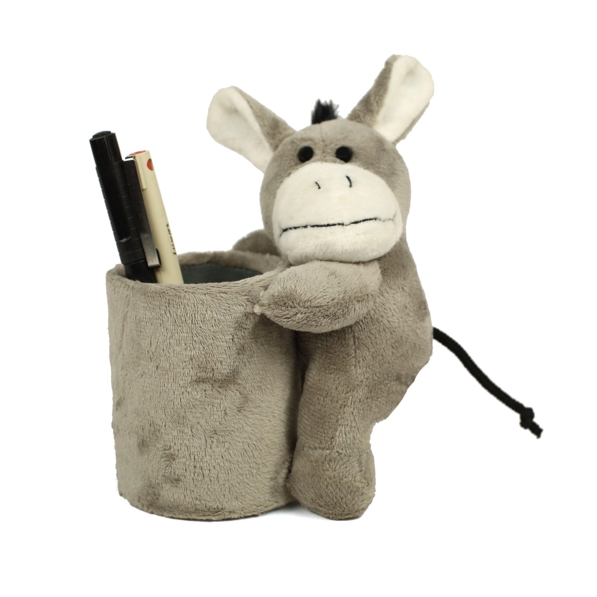  Donkey Animal Soft Plush Pen Stand For Kids, 3M+, Grey