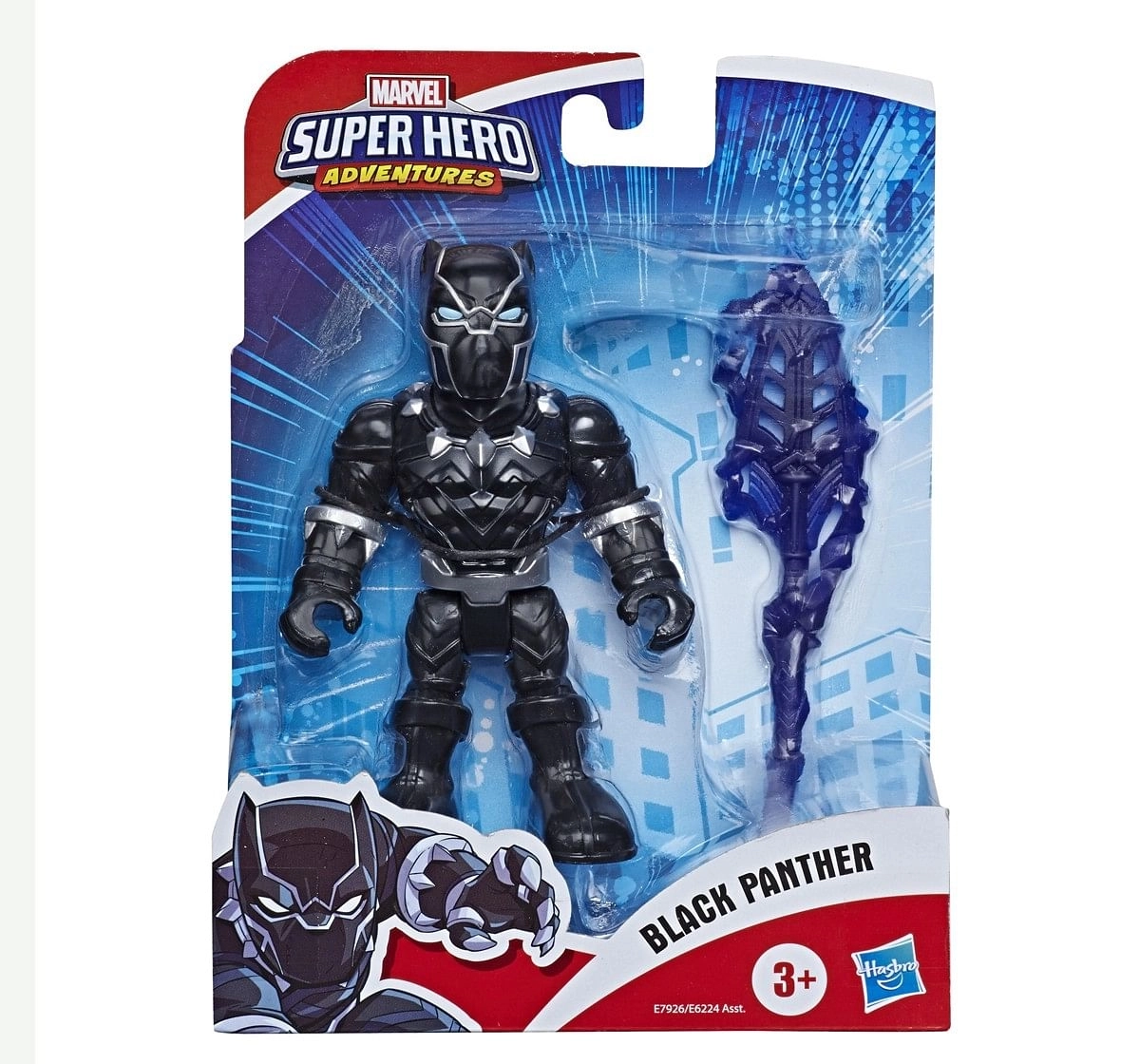 Playskool Super Hero Adventures Mega Mini Black Panther Action Figure Multicolor 4Y+