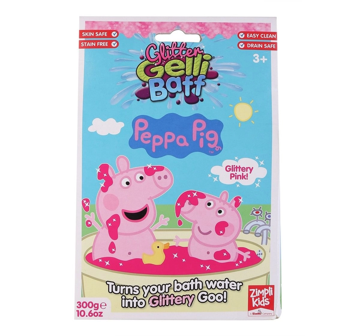 Simba Peppa Pig Glitter Gelli Baff Bath slime powder mix 300gm Multicolor 3Y+