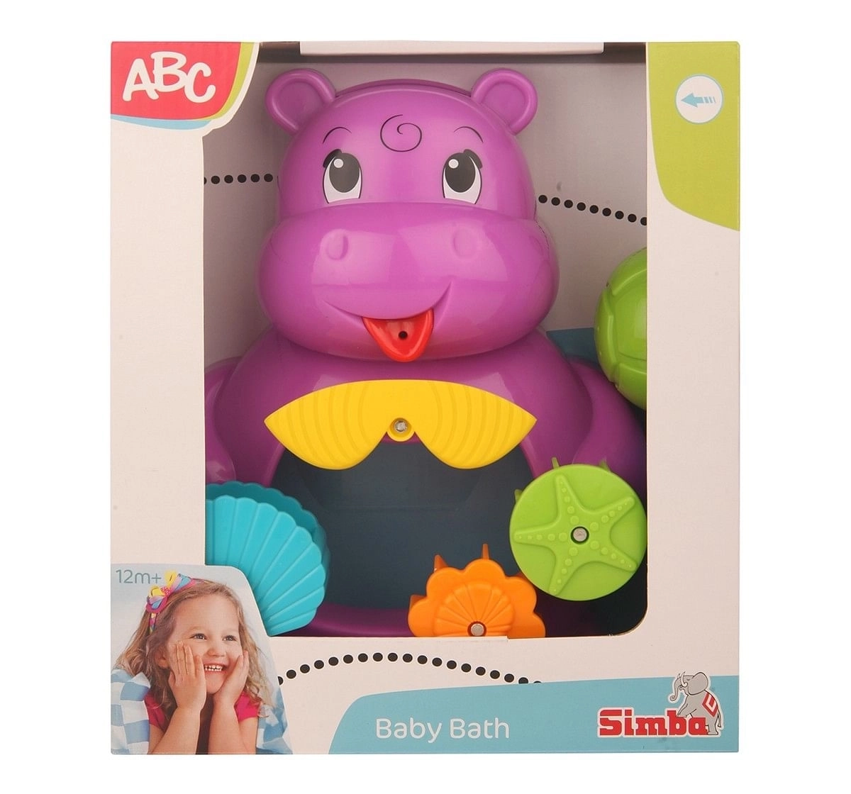 Simba Abc Bath Hippo,  12M+ (Pink)