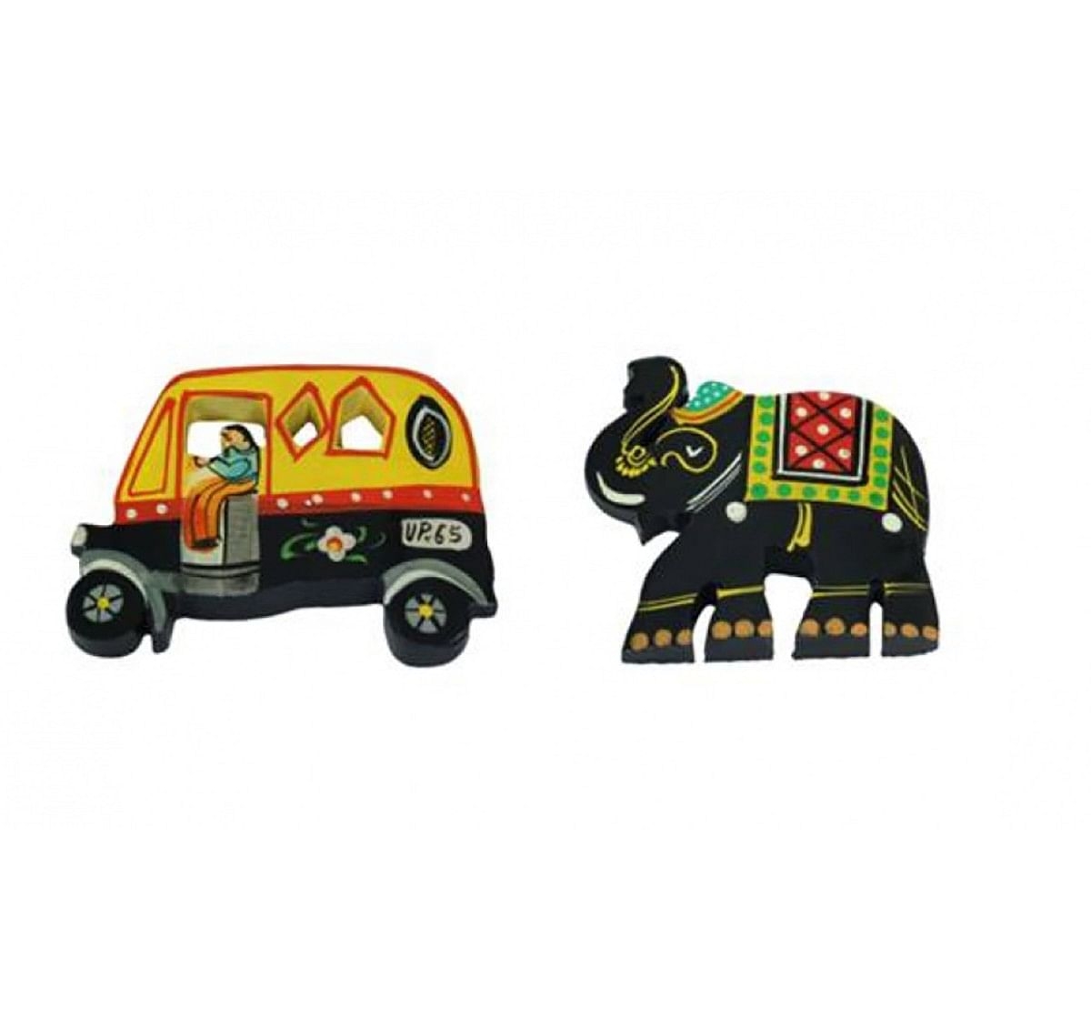 Desi Toys Fridge Magnets Handpainted, Fridge Chumbak Pack Of 2 Classic Games for Kids age 3Y+ 