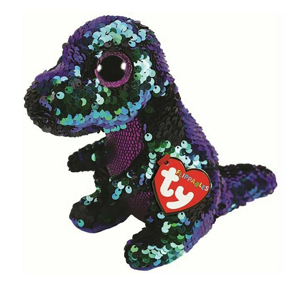 Ty CRUNCH - Dinosaur Medium Flippables Quirky Soft Toys for Kids age 3Y+ - 24 Cm 