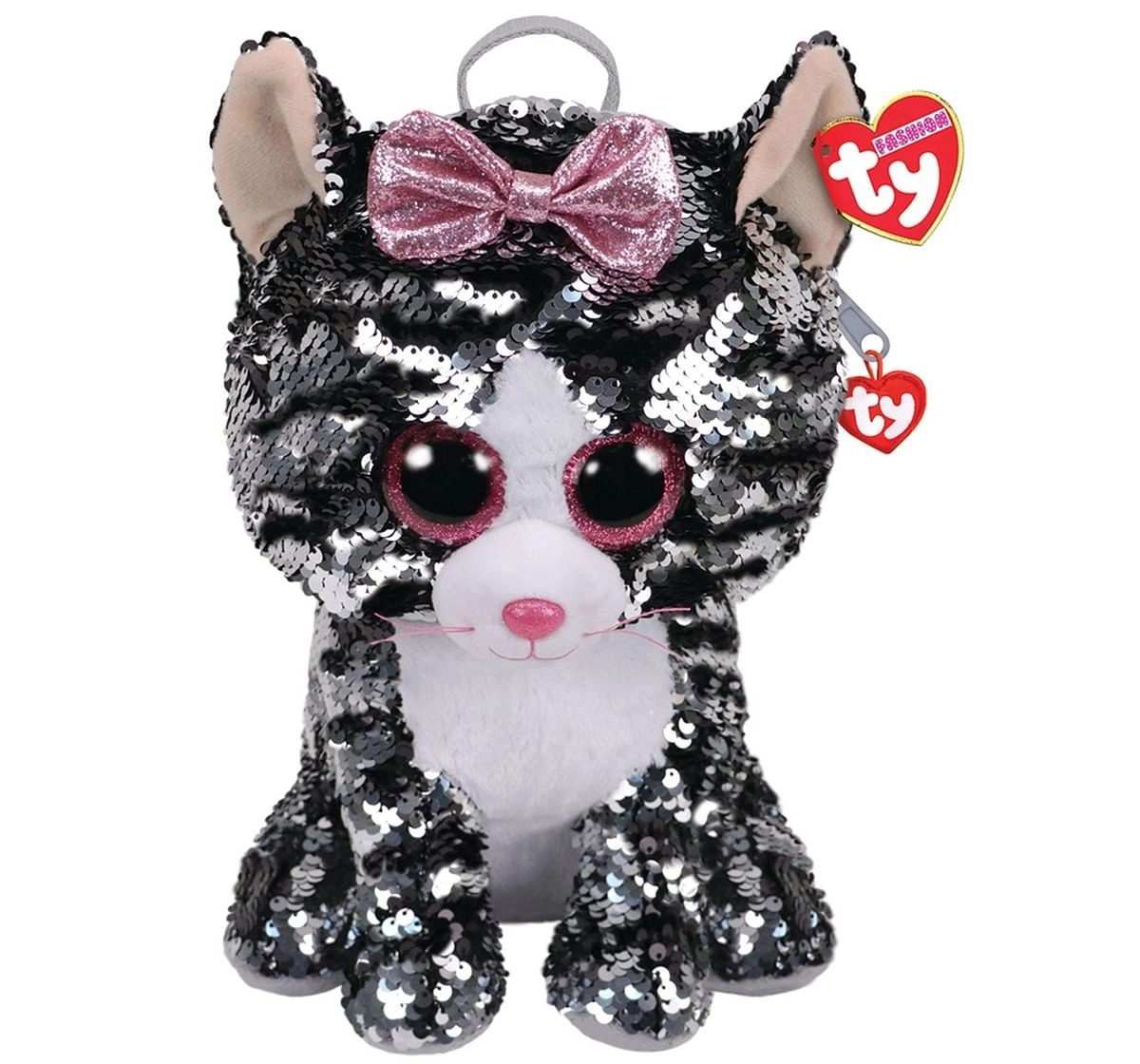 Ty KIKI - Sequin Backpack Plush Accessories for Kids age 3Y+ - 15 Cm 