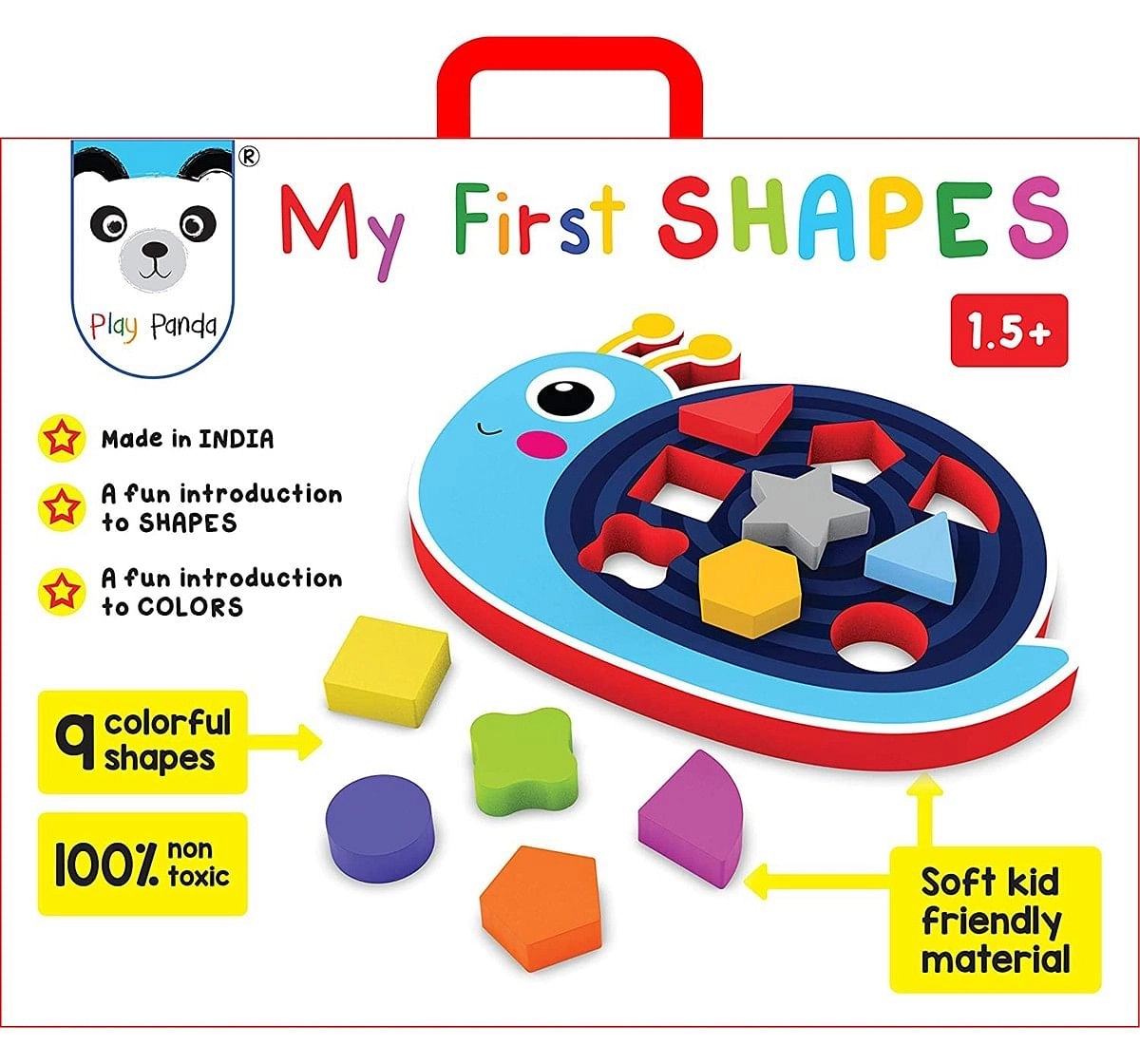 Play Panda My First Shapes Snail - A Fun Introduction To Shapes And Colors, 2Y+ (Multicolor)