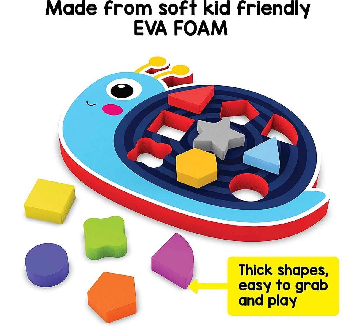 Play Panda My First Shapes Snail - A Fun Introduction To Shapes And Colors, 2Y+ (Multicolor)