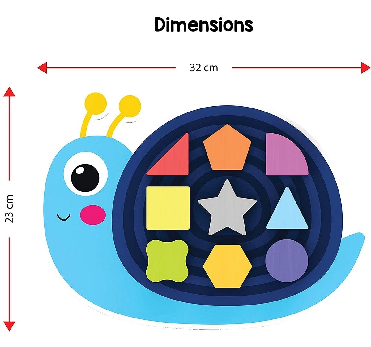 Play Panda My First Shapes Snail - A Fun Introduction To Shapes And Colors, 2Y+ (Multicolor)