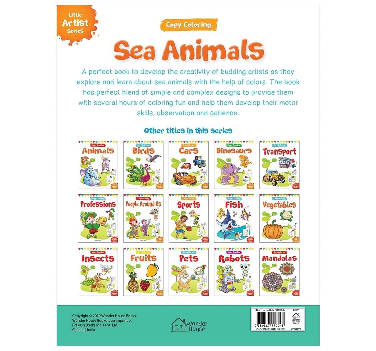 Wonder House Books Little Artist Series Sea Animals Paperback Multicolor 0M+