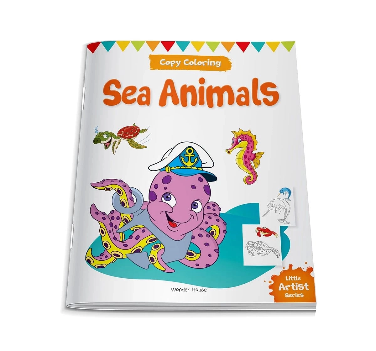 Wonder House Books Little Artist Series Sea Animals Colour Books for kids 0M+, Multicolour