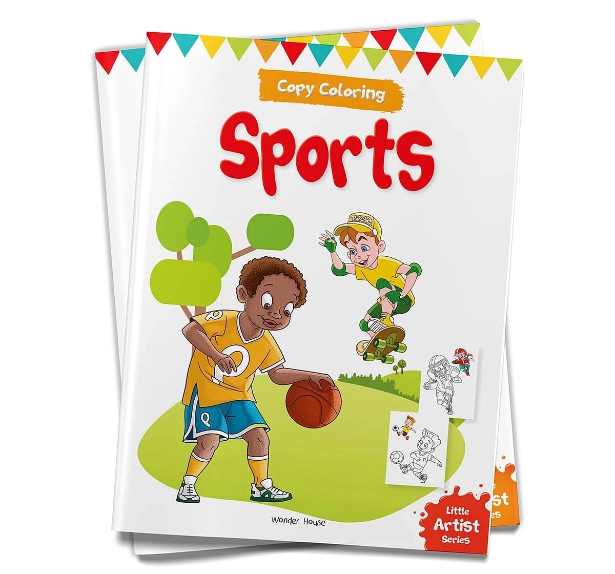 Wonder House Books Little Artist Series Sports Colour Books for kids 0M+, Multicolour