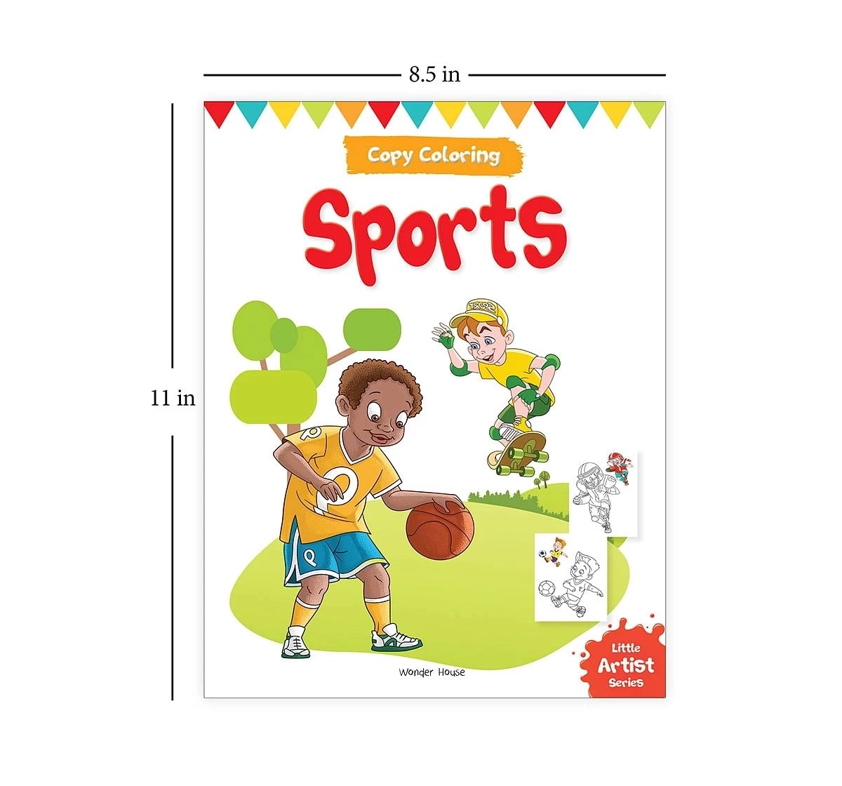 Wonder House Books Little Artist Series Sports Colour Books for kids 0M+, Multicolour