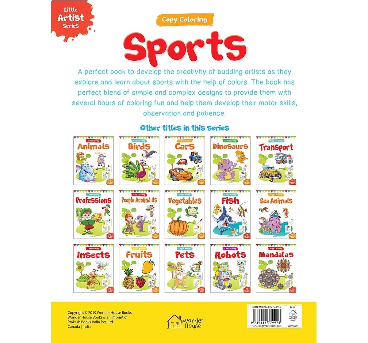 Wonder House Books Little Artist Series Sports Colour Books for kids 0M+, Multicolour