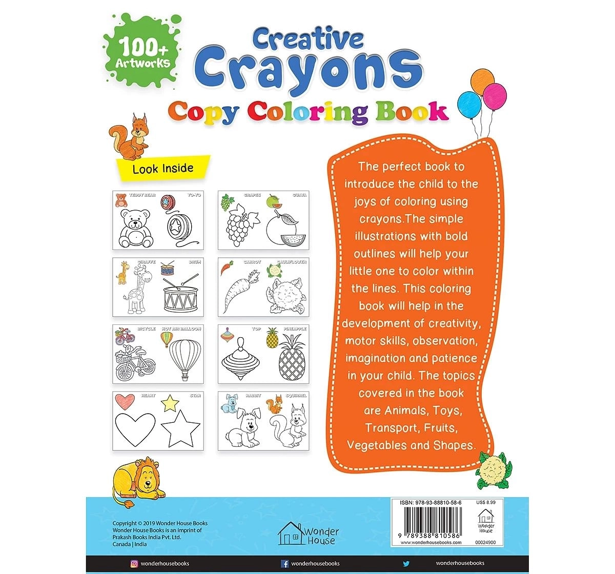 Wonder House Books My Big Book of Creative Crayons Colouring for kids 0M+, Multicolour