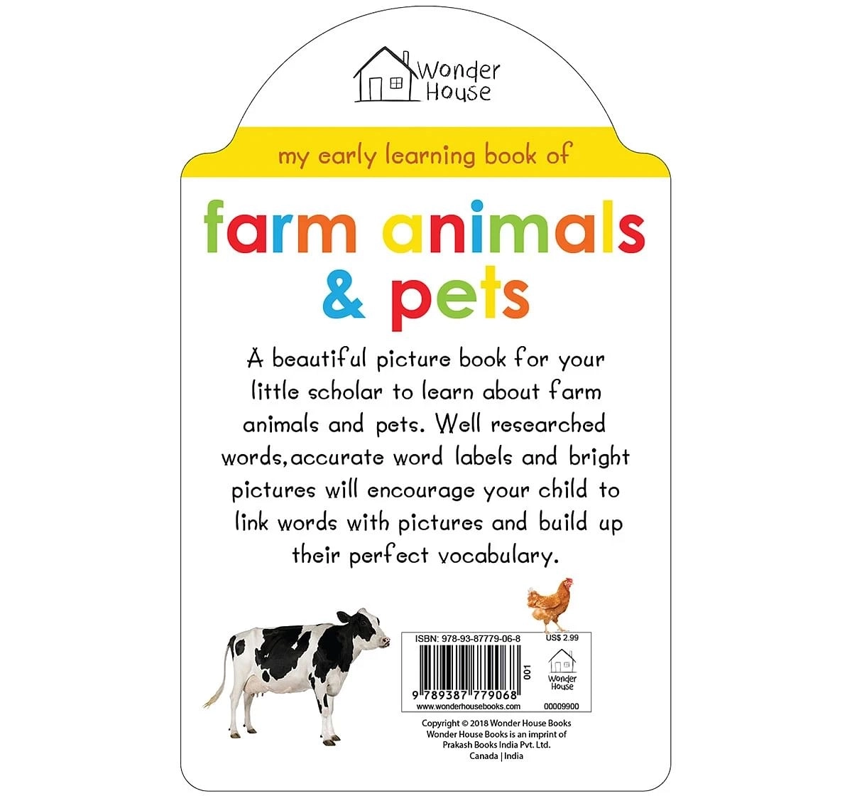 Wonder House Books My Early Learning Farm Animals and Pets Book for kids 0M+, Multicolour