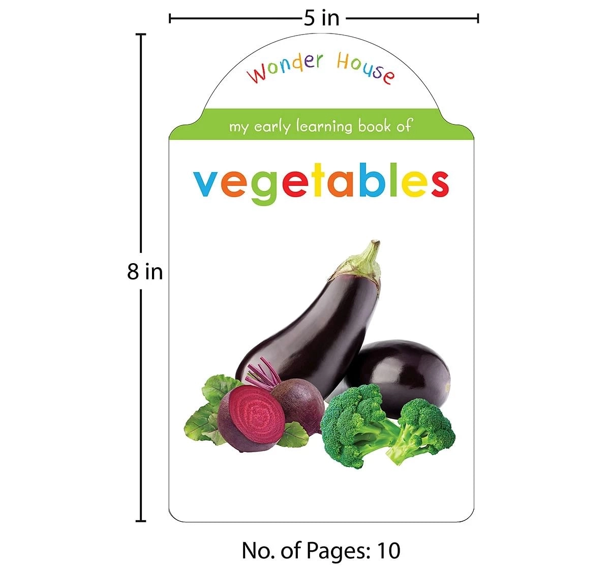 Wonder House Books My Early Learning Vegetables Book for kids 0M+, Multicolour