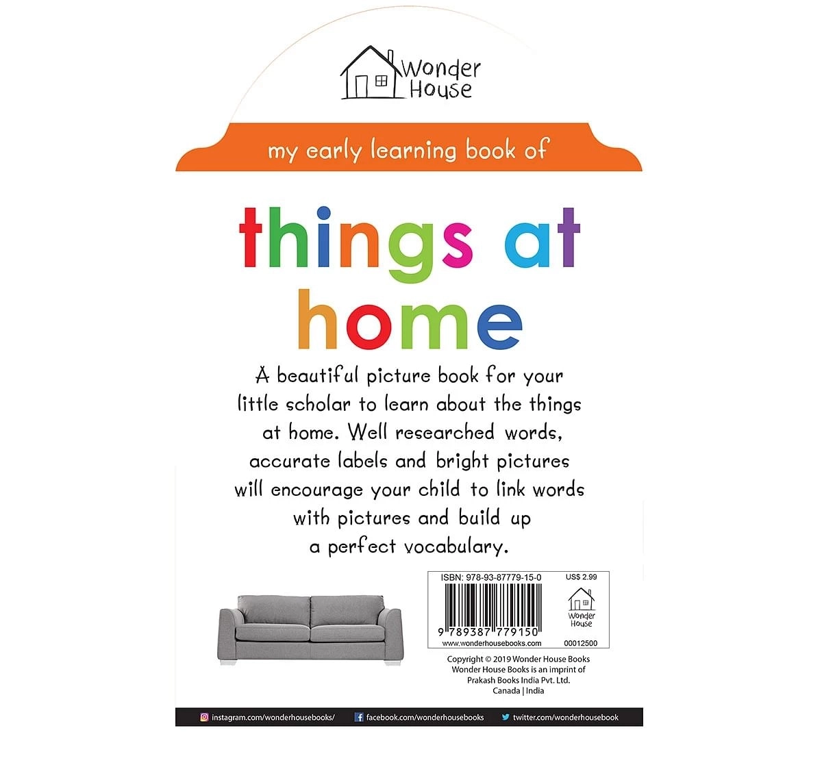 Wonder House Books My Early Learning Things at Home Book for kids 0M+, Multicolour