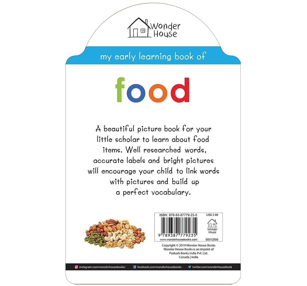 Wonder House Books My Early Learning Food Book for kids 0M+, Multicolour