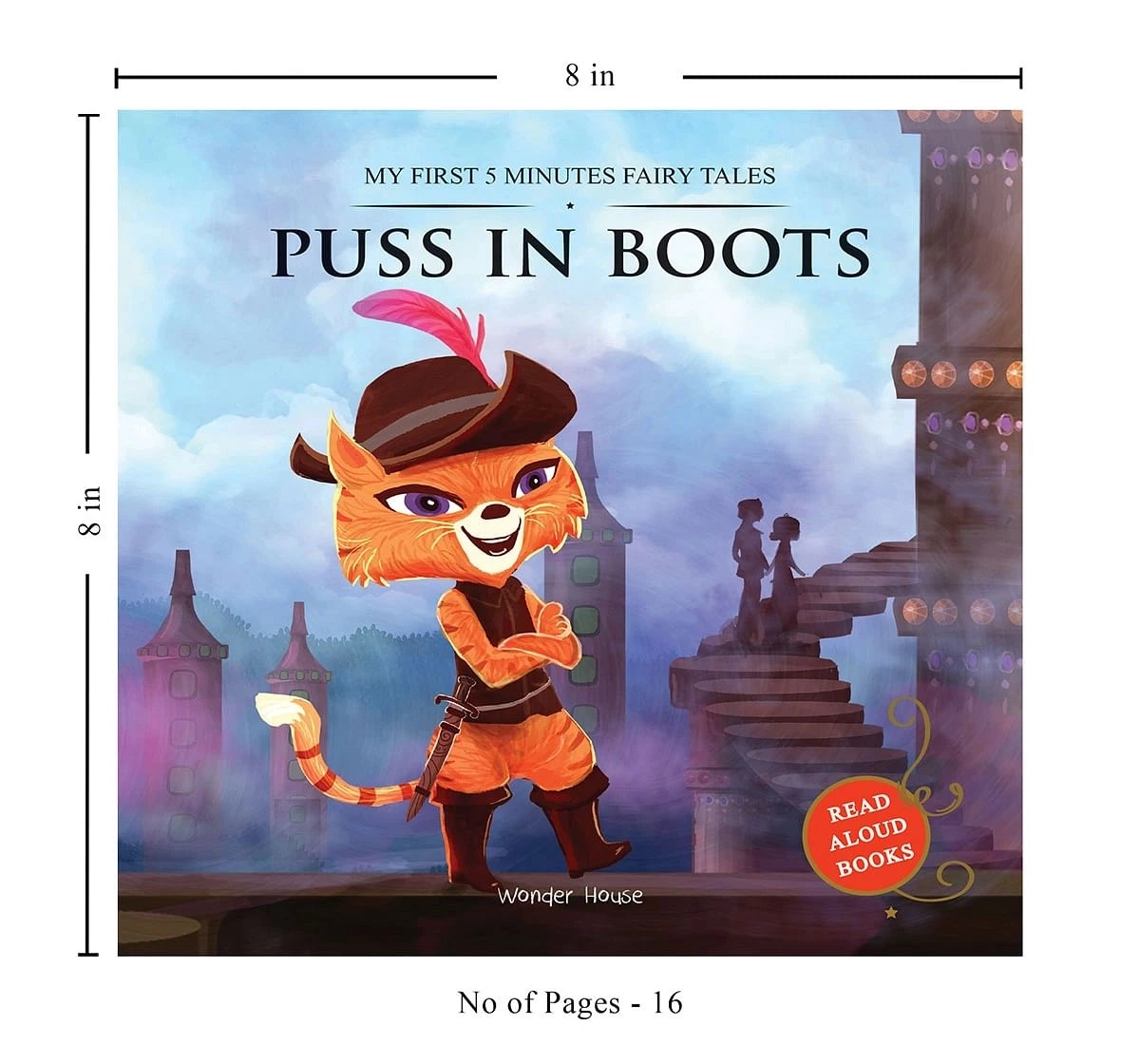 Wonder House Books My First 5 Minutes Fairy Tales Puss In Boots for kids 3Y+, Multicolour