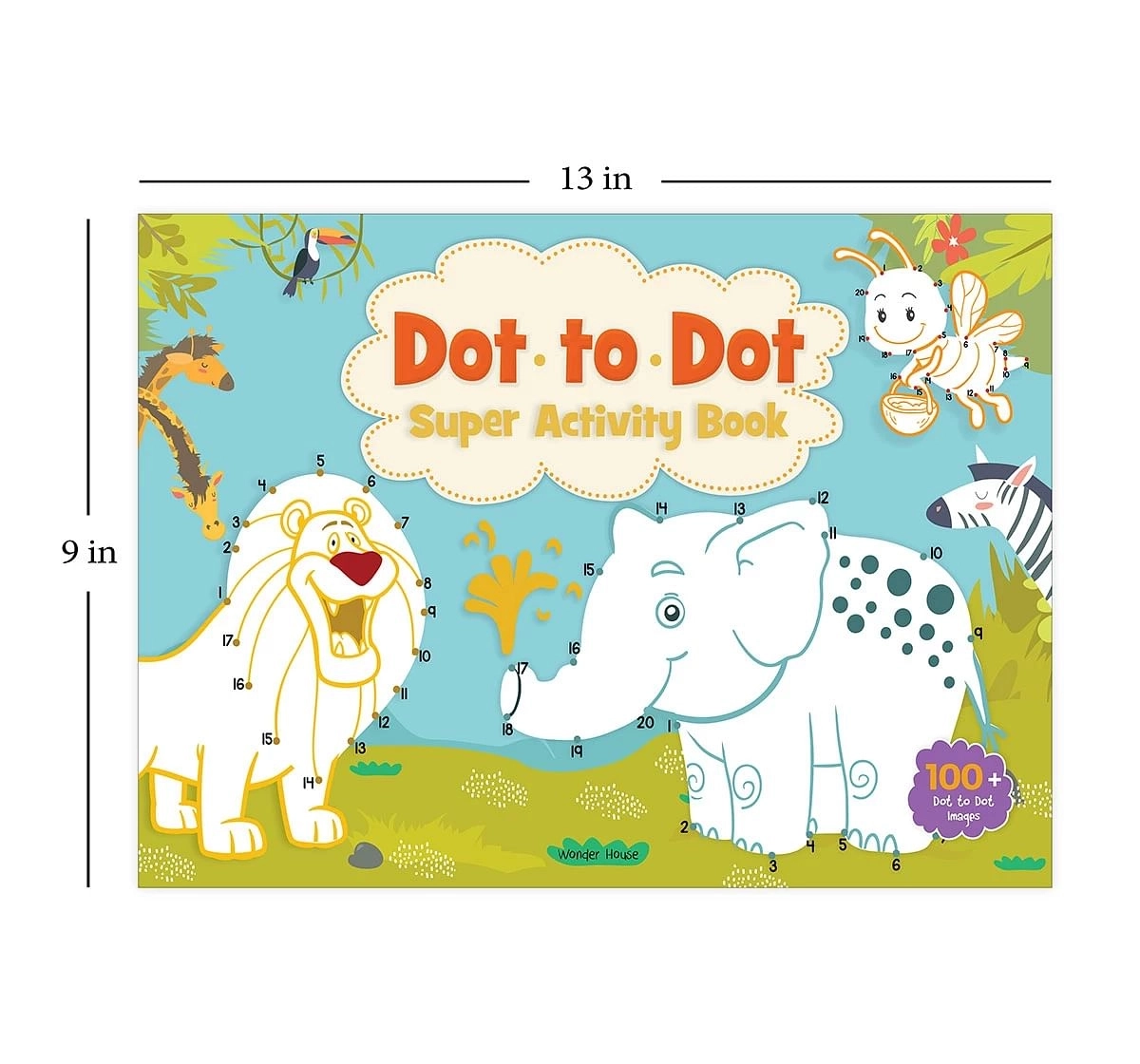 Wonder House Books Dot To Dot Super Activity Book For Children for kids 3Y+, Multicolour