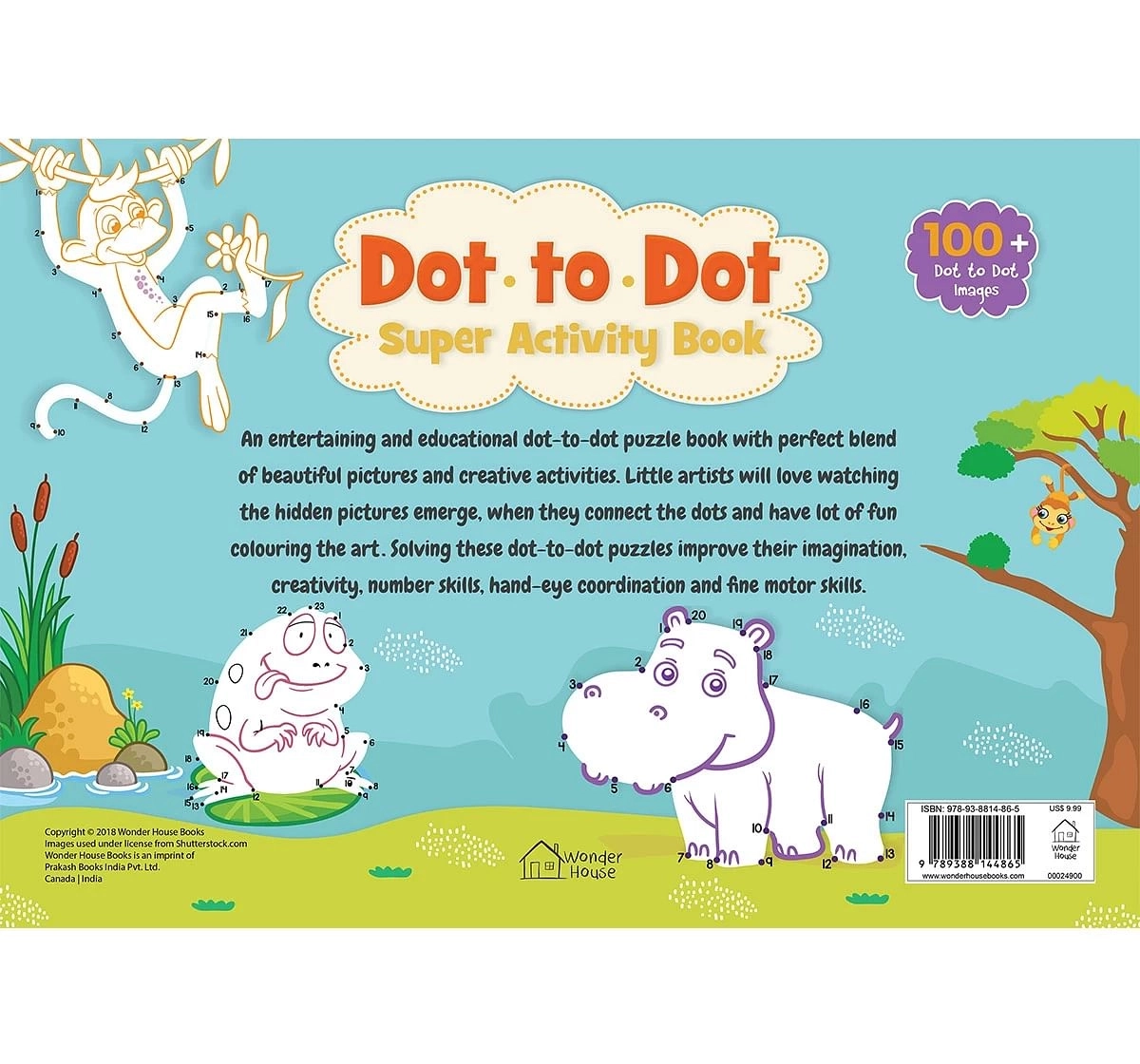 Wonder House Books Dot To Dot Super Activity Book For Children for kids 3Y+, Multicolour